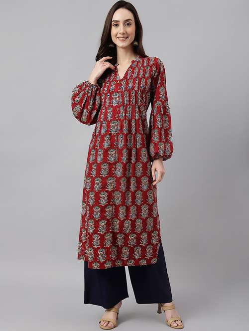 women's front slit kurta - 19999348 - Standard Image - 0