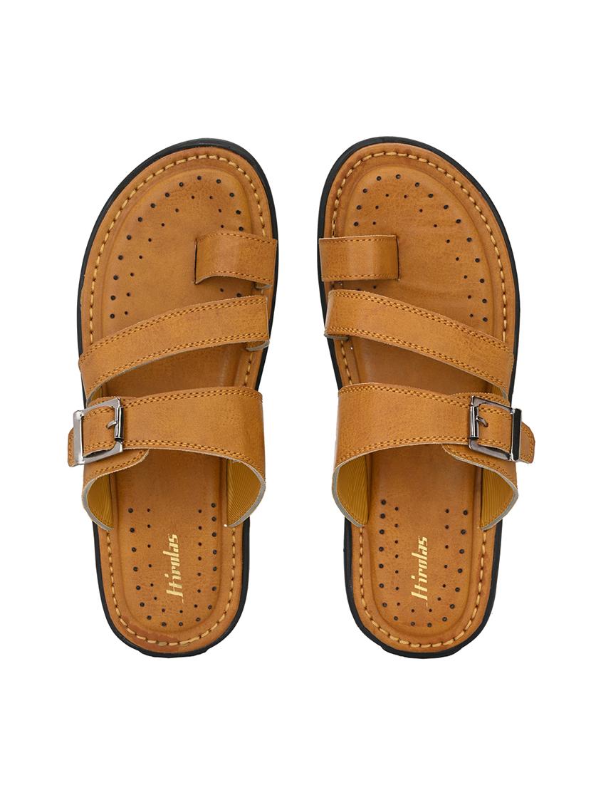 tan faux leather slip on slippers - 19999646 - Standard Image - 4