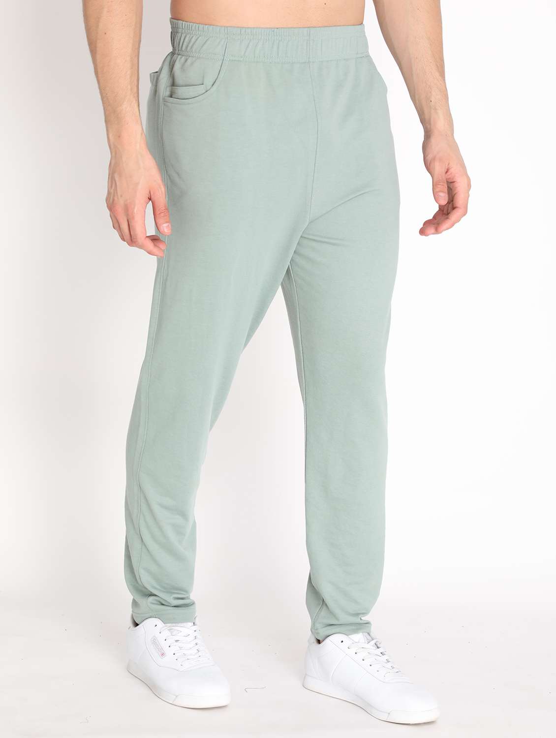 men's solid mid rise track pant - 19999684 -  Standard Image - 1