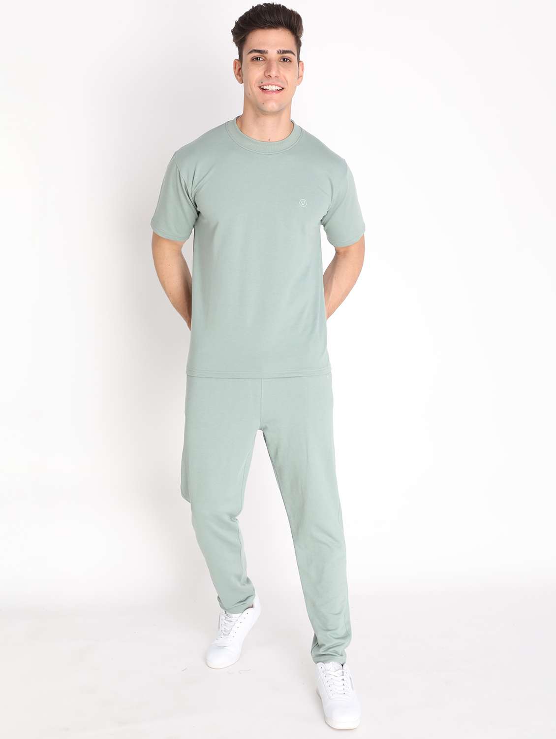 men's solid mid rise track pant - 19999684 -  Standard Image - 4