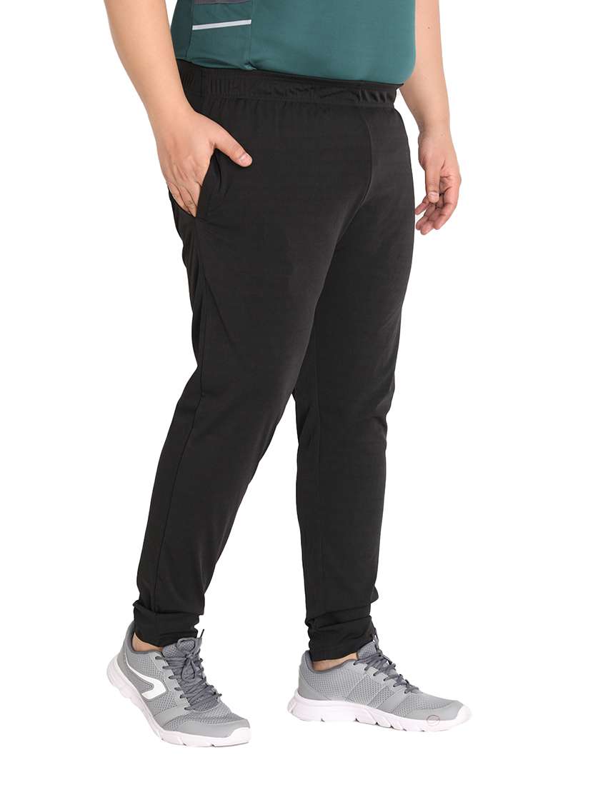 men's solid mid rise track pant - 19999730 - Standard Image - 1