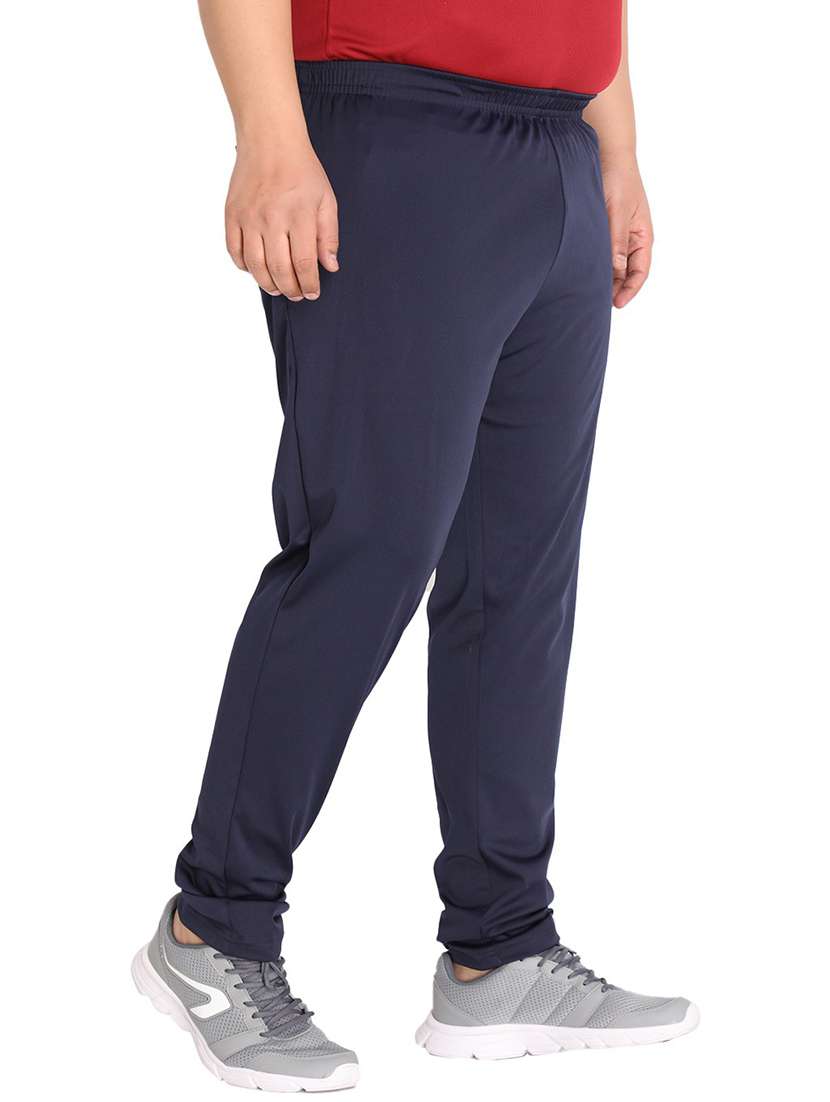 men blue solids full length track pant - 19999731 -  Standard Image - 1