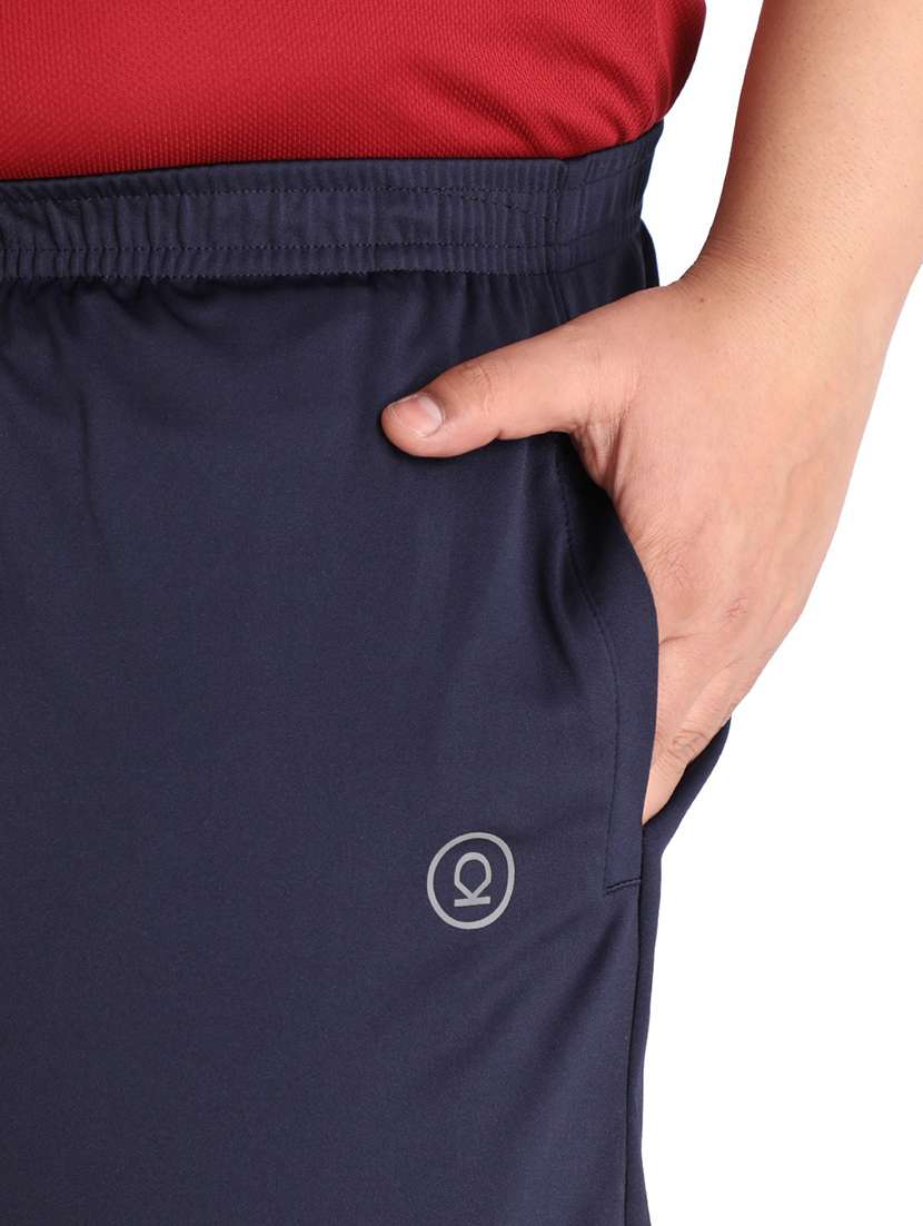 men blue solids full length track pant - 19999731 - Standard Image - 4
