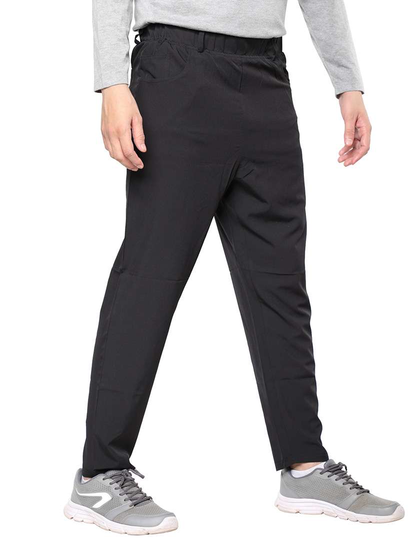 men's solid mid rise track pant - 19999760 -  Standard Image - 1