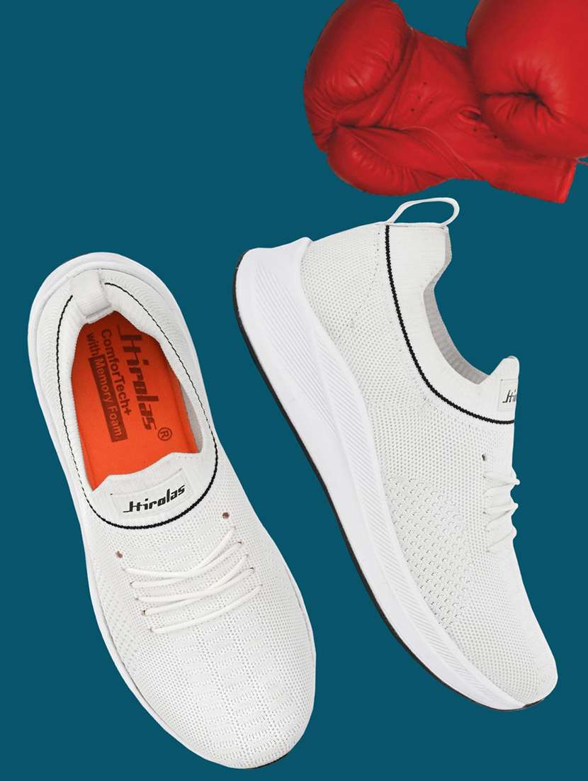 white synthetic laceup casual shoes - 19999832 -  Standard Image - 4