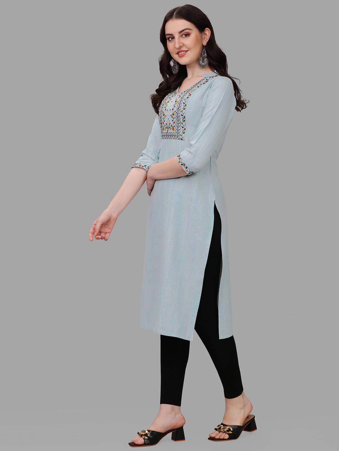 women's straight kurta - 20001351 - Standard Image - 1