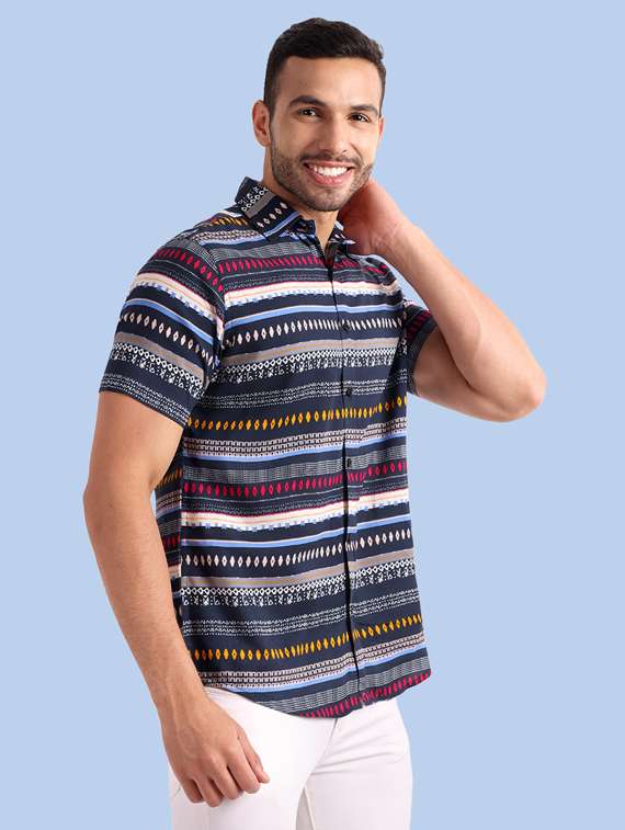mens printed casual shirt - 20002280 -  Standard Image - 1