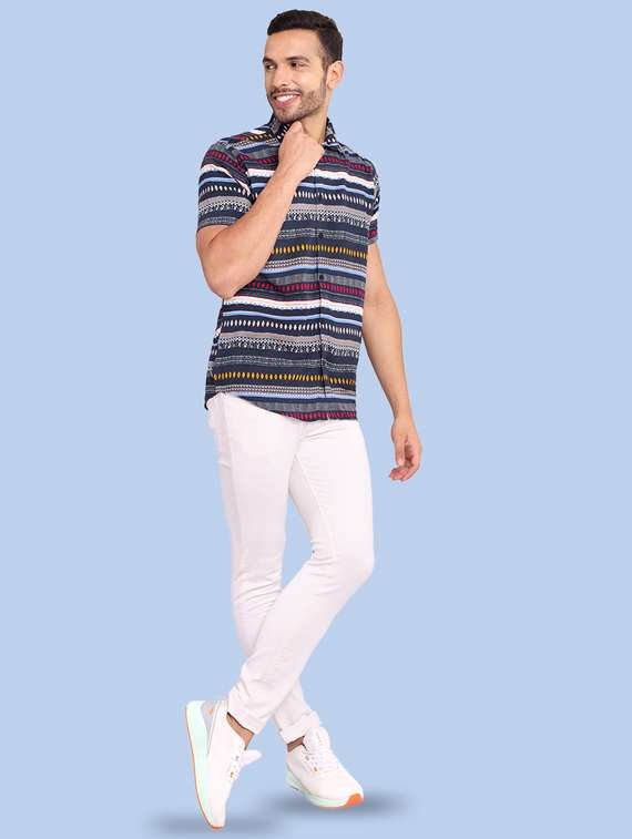 mens printed casual shirt - 20002280 -  Standard Image - 4