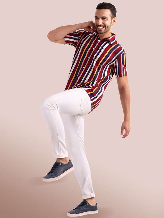 mens stripes casual shirt - 20002281 -  Standard Image - 4