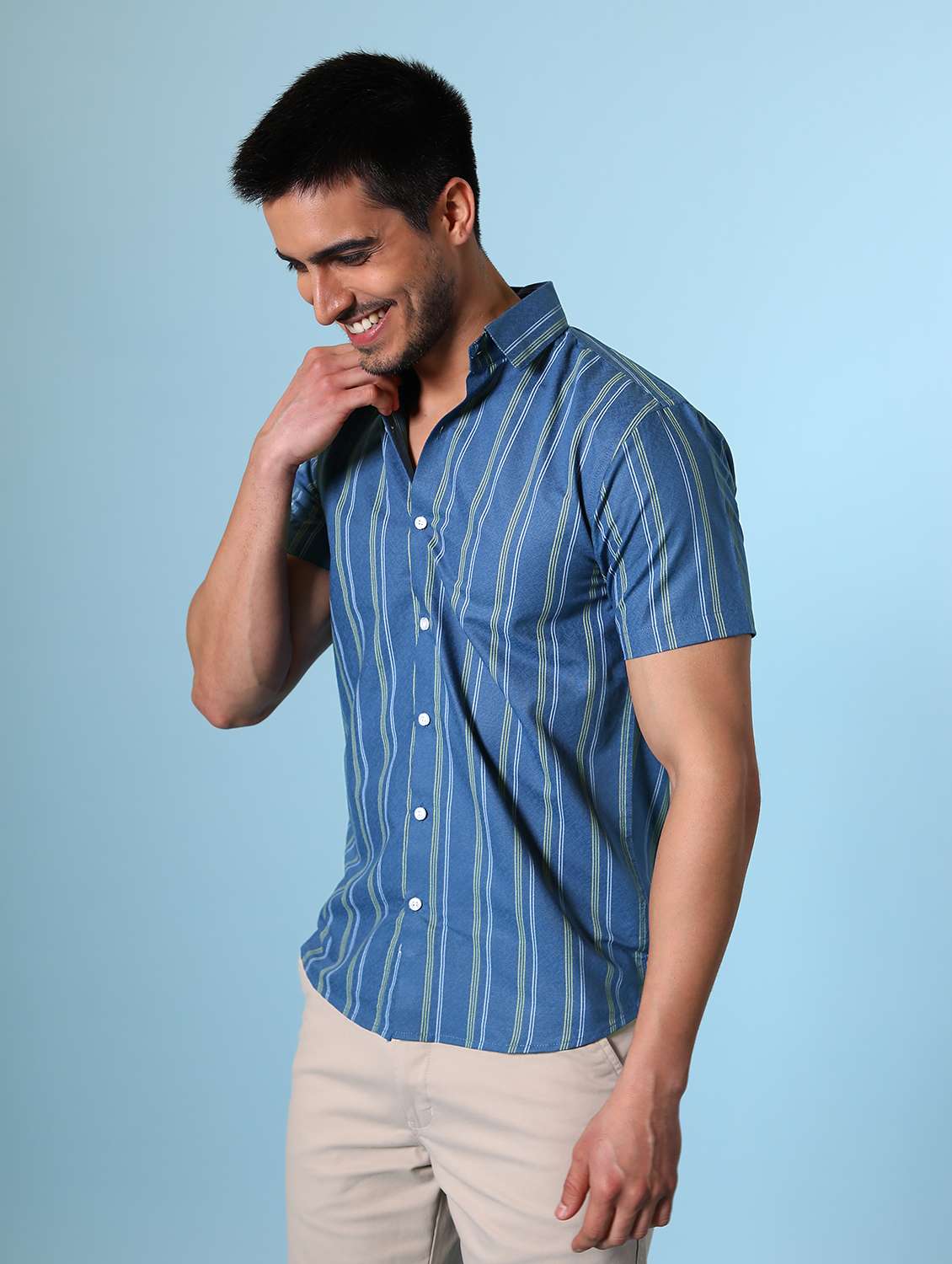 mens stripes formal shirt - 20002356 -  Standard Image - 1