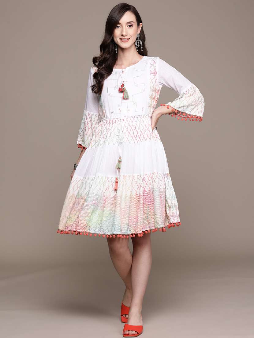 women's tiered dress knee length dress