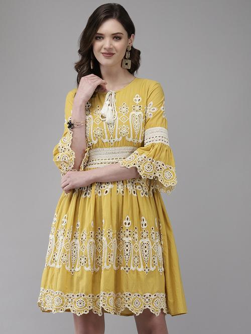 women's fit & flare knee length dress - 20002459 -  Standard Image - 0