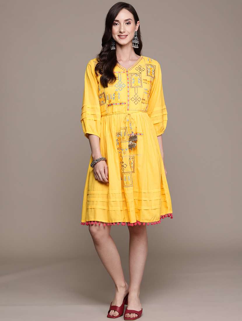 women's fit & flare knee length dress