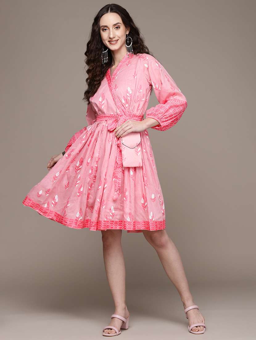 women's wrap floral dress