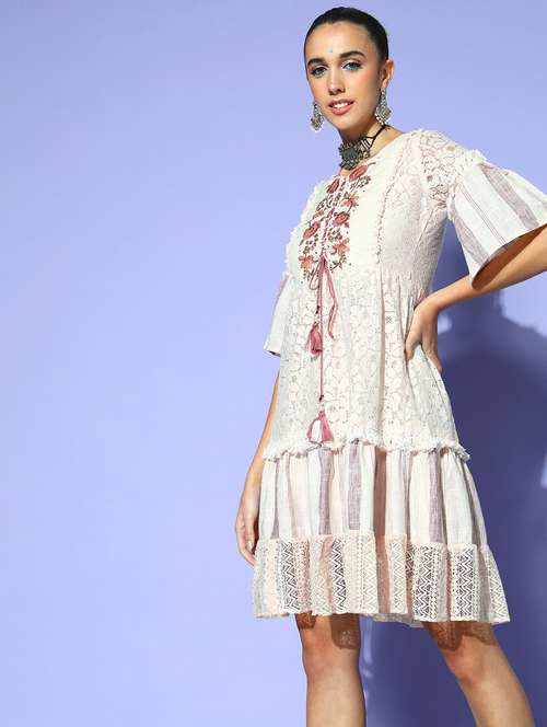 women's tiered dress animal print dress - 20002504 -  Standard Image - 0