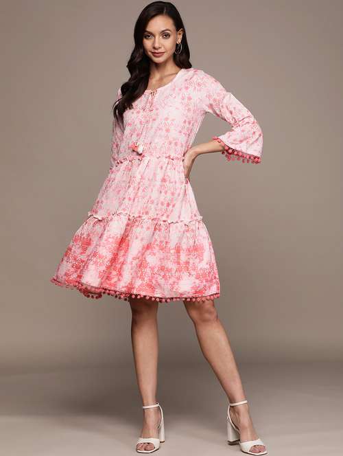 women's tiered dress floral dress - 20002508 - Standard Image - 0
