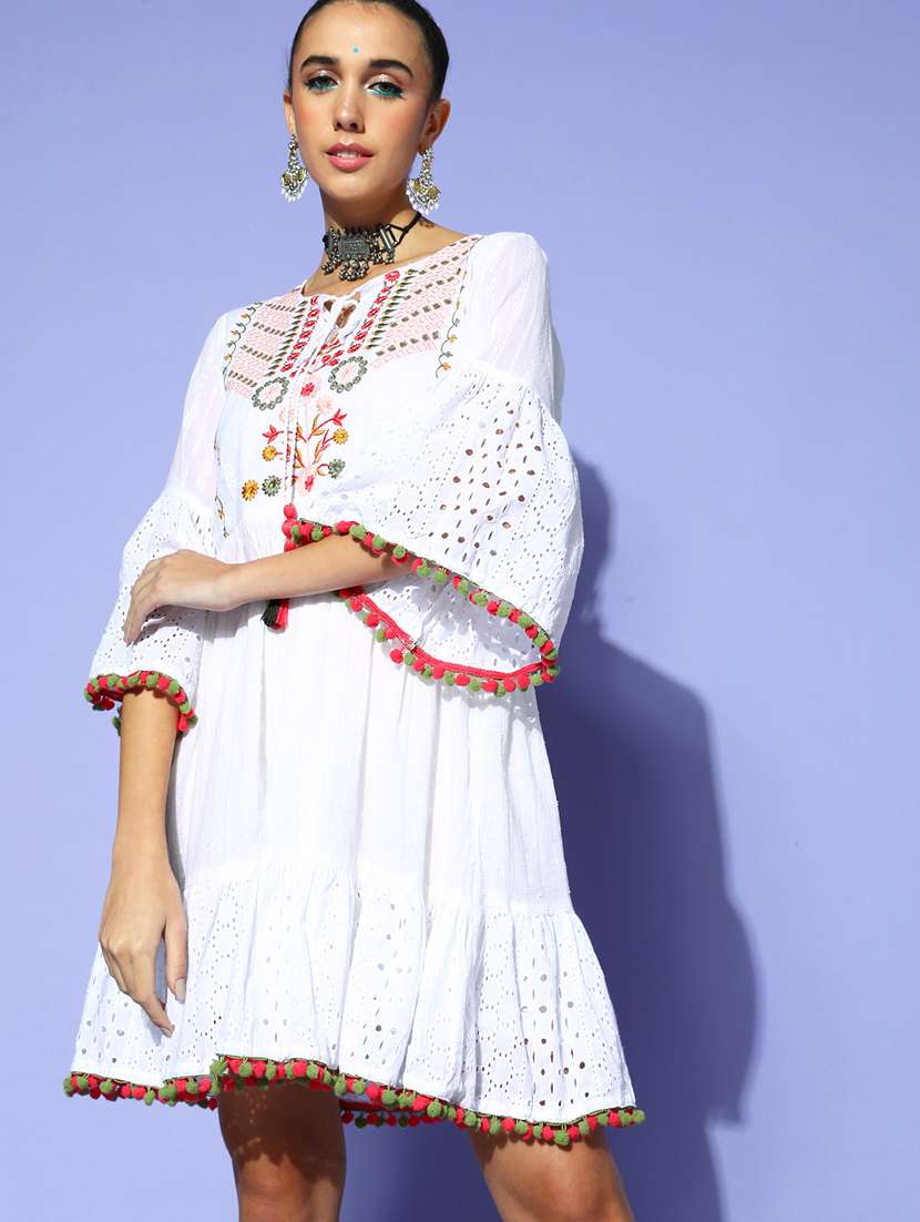 women's fit & flare knee length dress - 20002518 - Zoom Image - 0