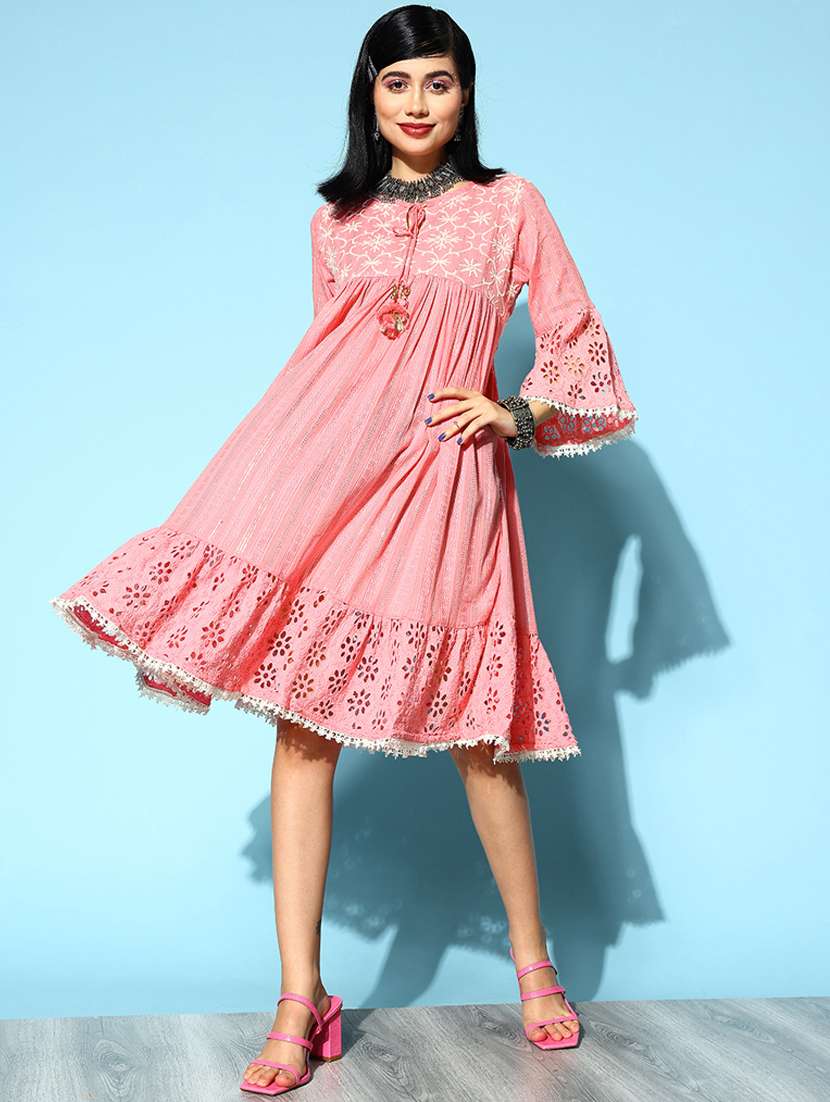 women's fit & flare knee length dress