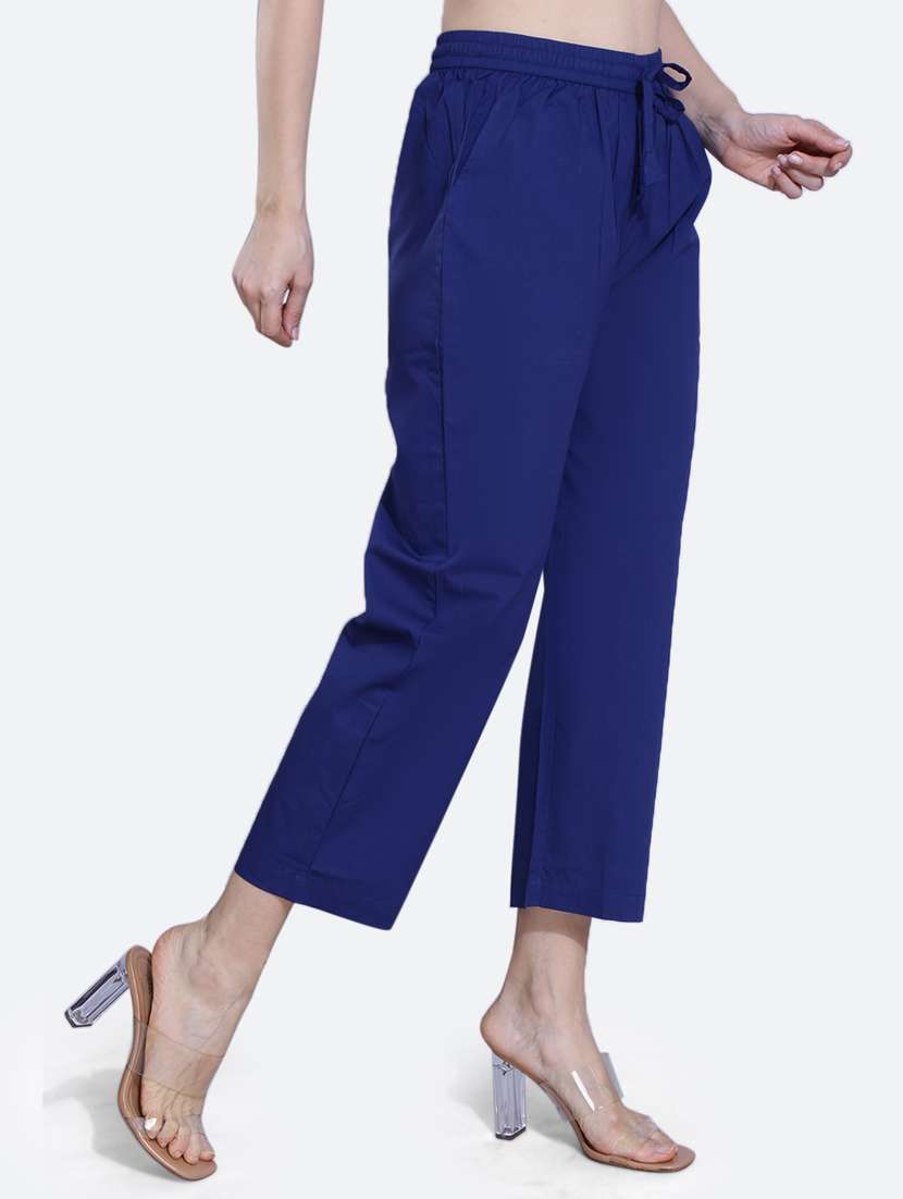 blue cotton trousers - 20002549 -  Standard Image - 1