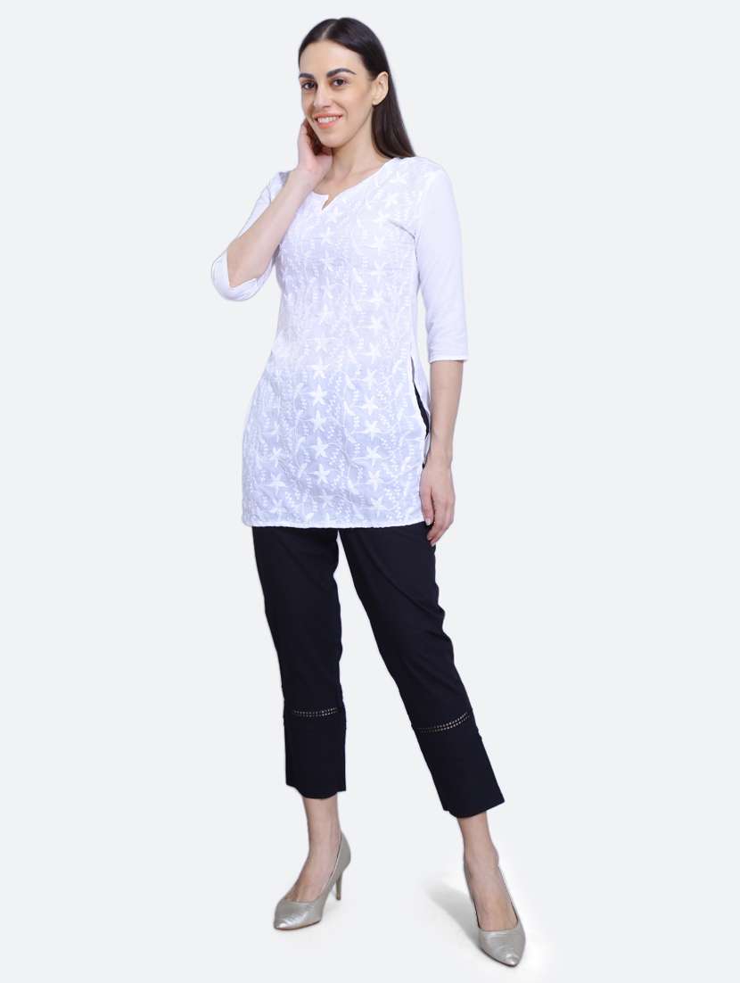 black cotton trousers - 20002562 - Standard Image - 4
