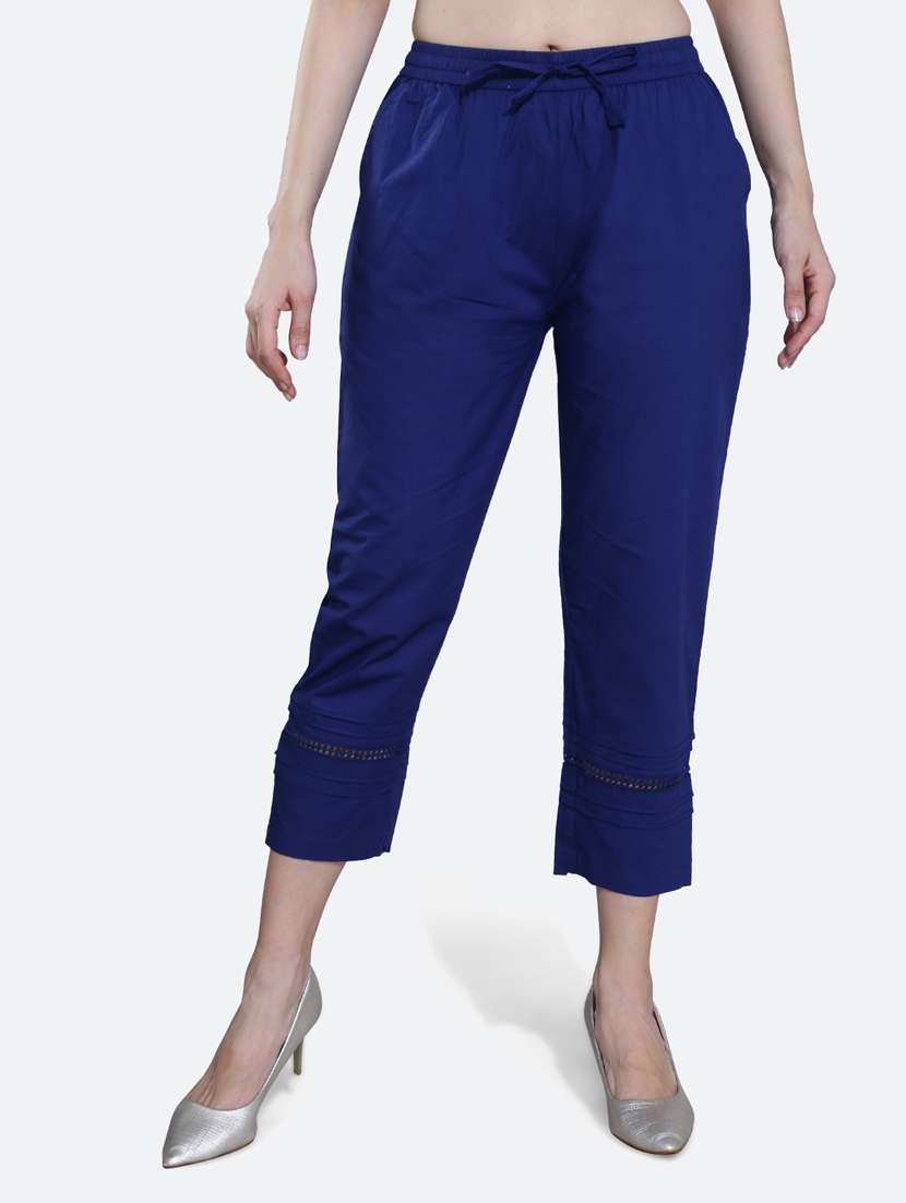 blue cotton trousers