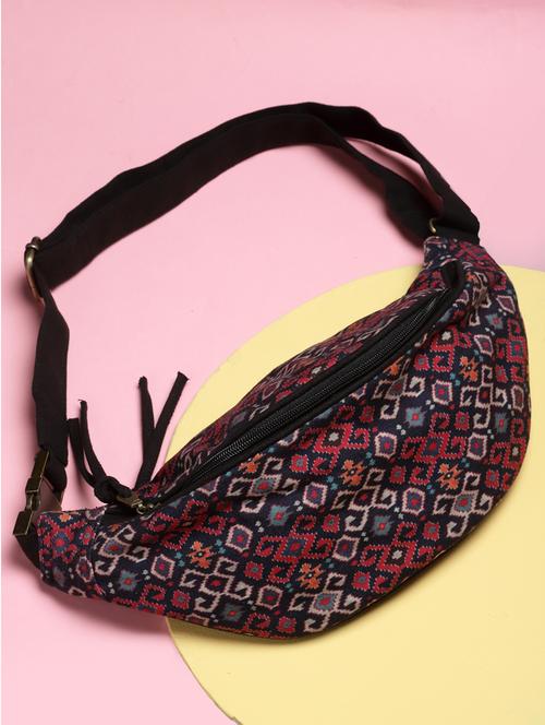black printed cotton bag - 20004556 - Standard Image - 0