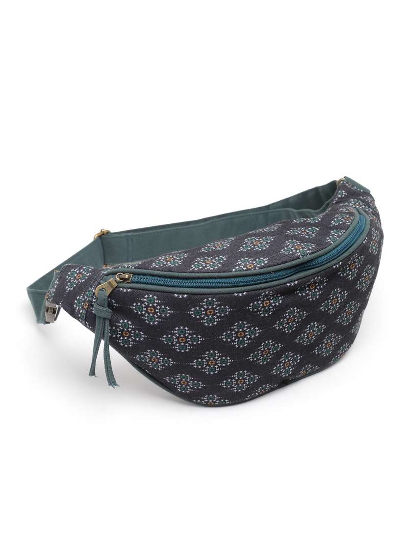 green printed cotton utility bag - 20004557 -  Standard Image - 1
