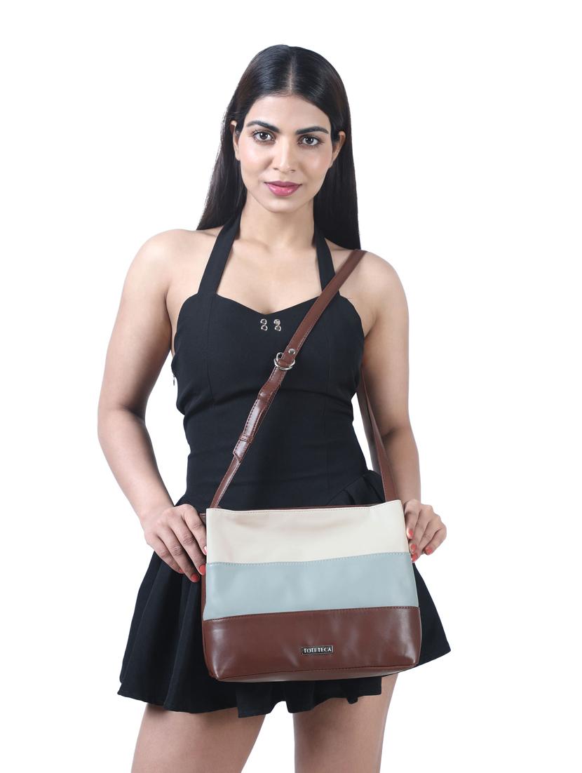 color block leatherette (pu) regular sling bag - 20004615 - Standard Image - 4