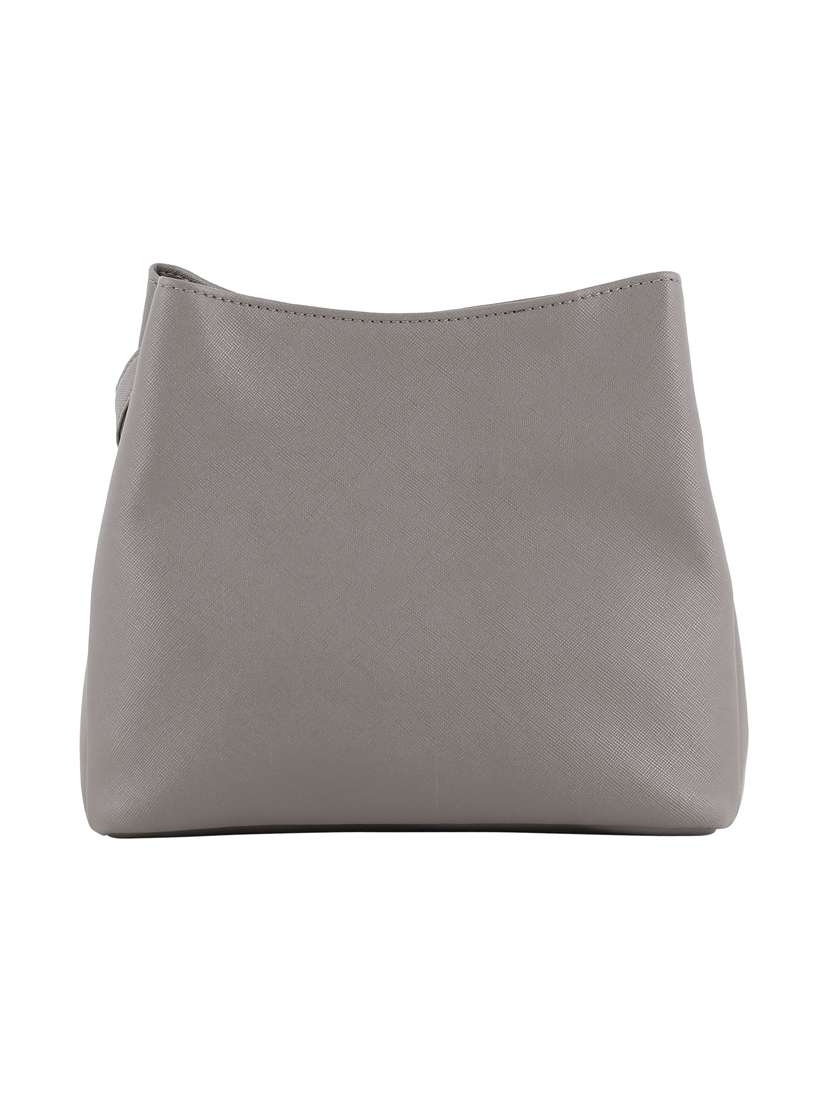 grey leatherette (pu) regular sling bag - 20004679 -  Standard Image - 1
