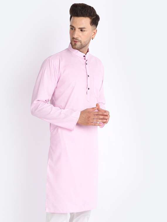 banhussain solid long kurta - 20005407 -  Standard Image - 1