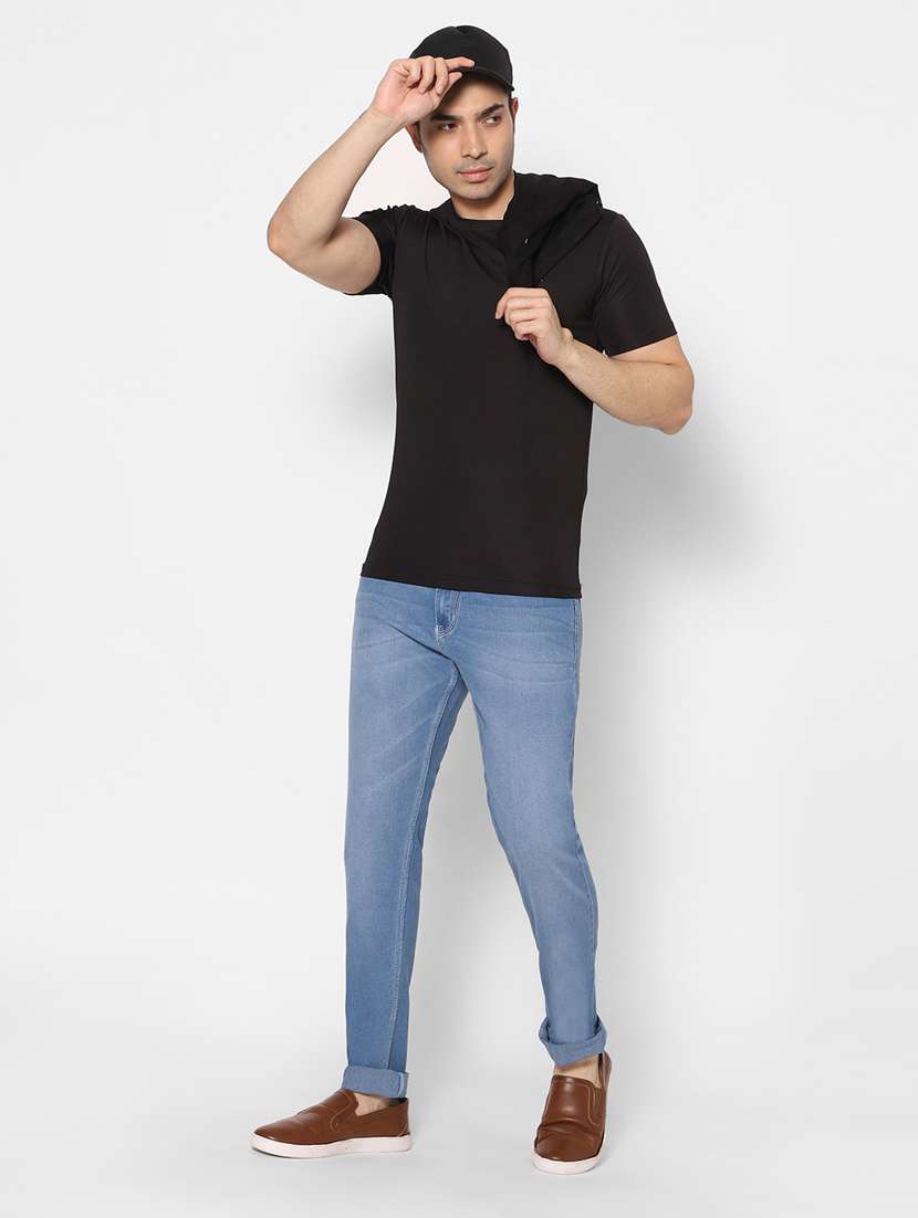 mens slim fit plain jeans - 20005530 -  Standard Image - 4