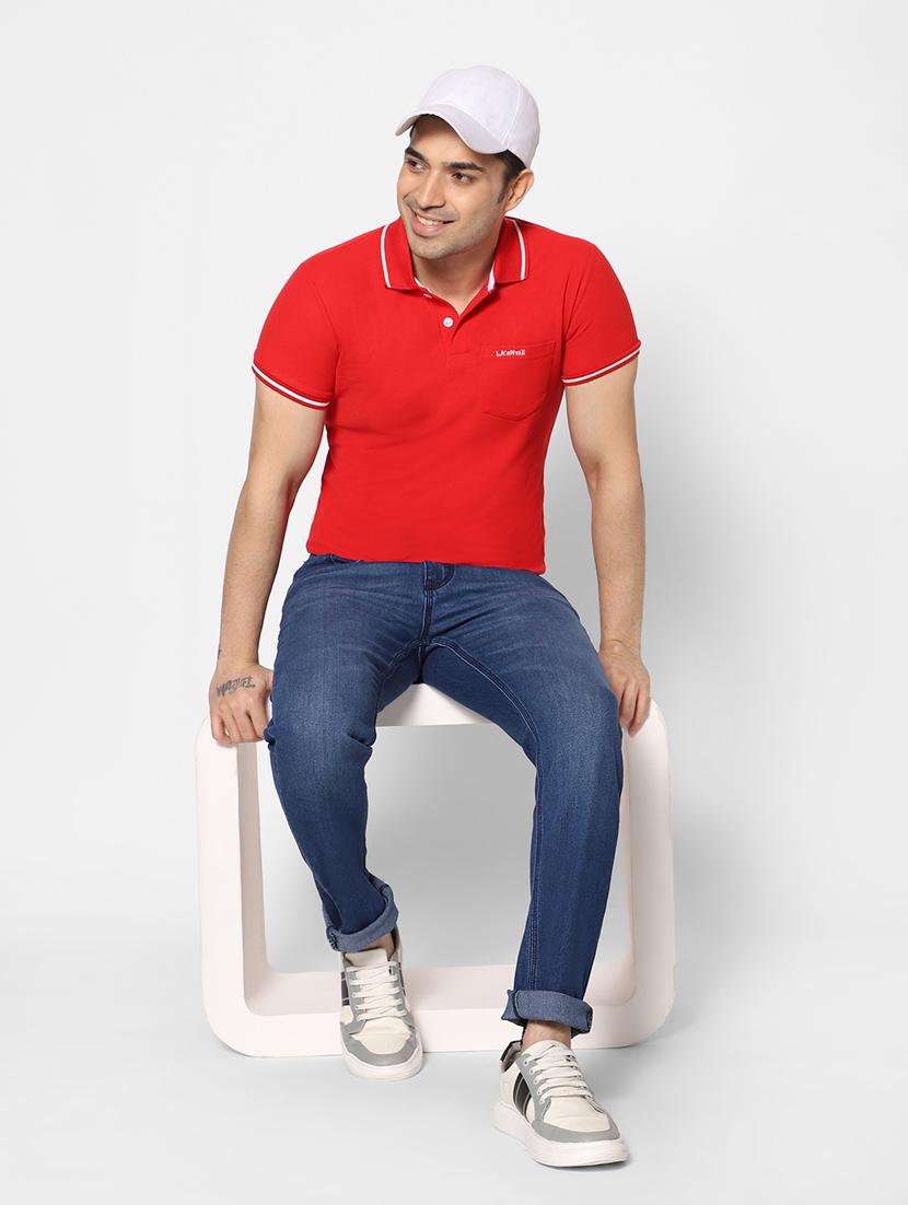 mens straight fit plain jeans - 20005531 - Standard Image - 4