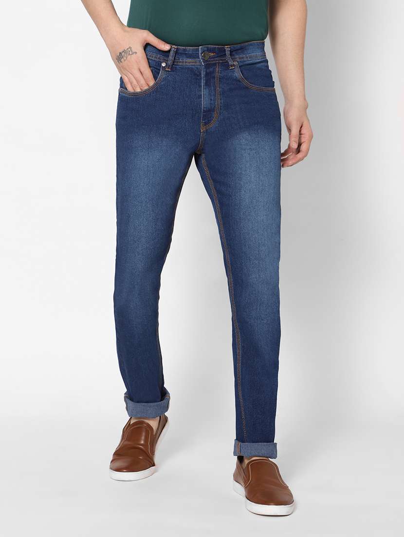mens slim fit plain jeans