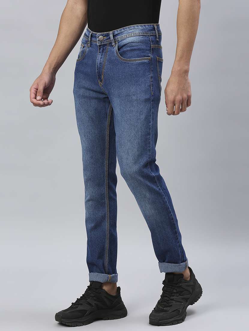 mens slim fit plain jeans - 20005545 -  Standard Image - 1