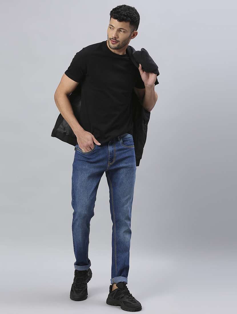 mens slim fit plain jeans - 20005545 -  Standard Image - 4