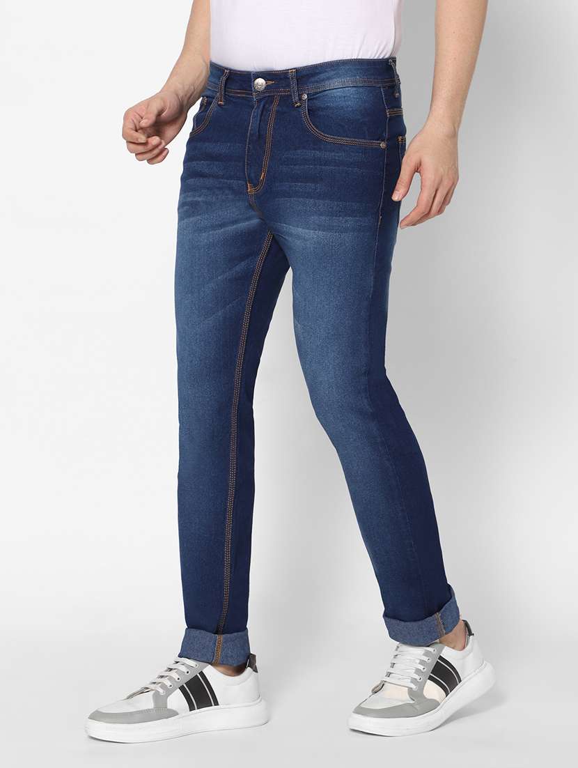 mens slim fit plain jeans - 20005548 -  Standard Image - 1
