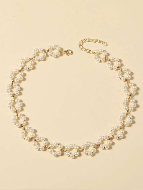 gold plated choker necklace - 20006078 -  Standard Image - 0