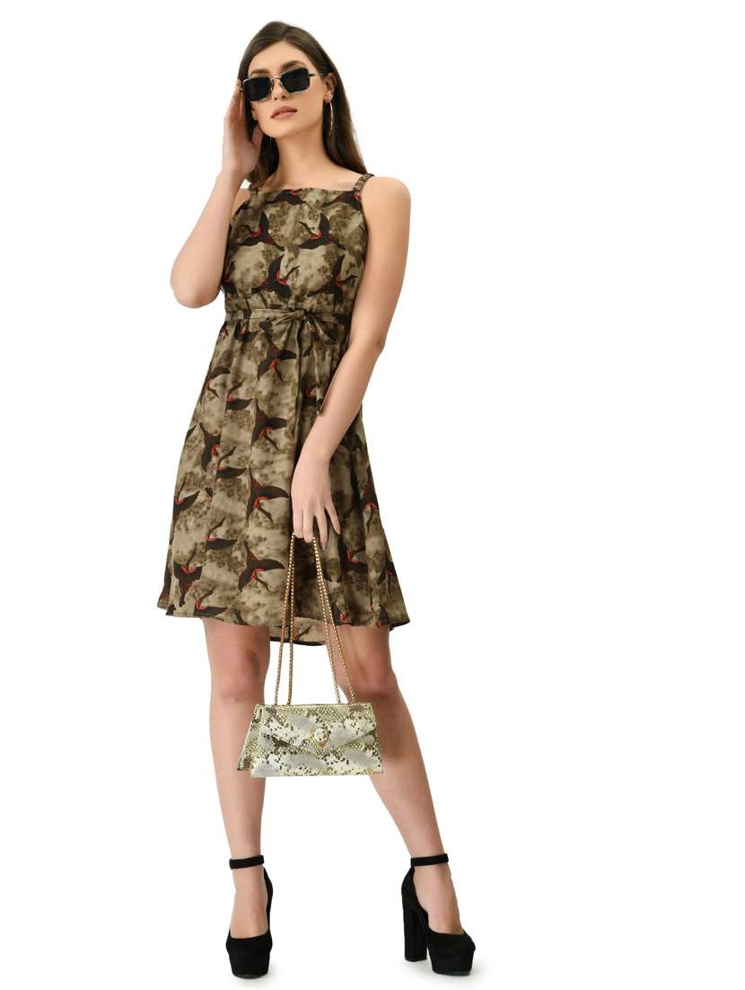women's fit & flare quirky dress - 20007203 - Standard Image - 4