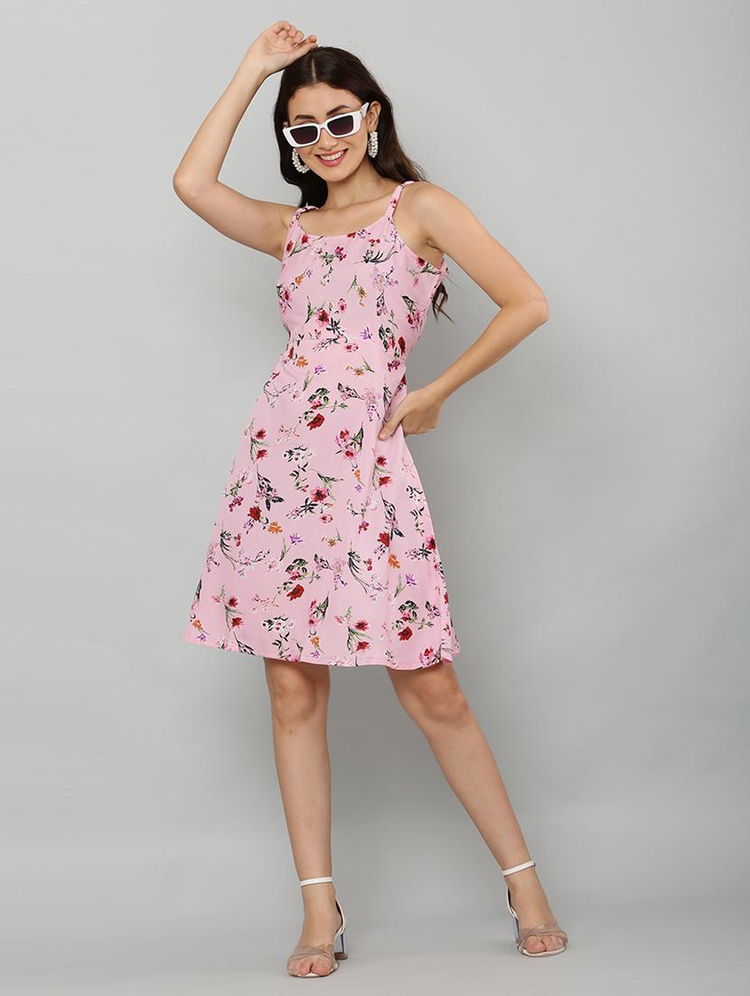women's fit & flare floral dress - 20007226 - Zoom Image - 0