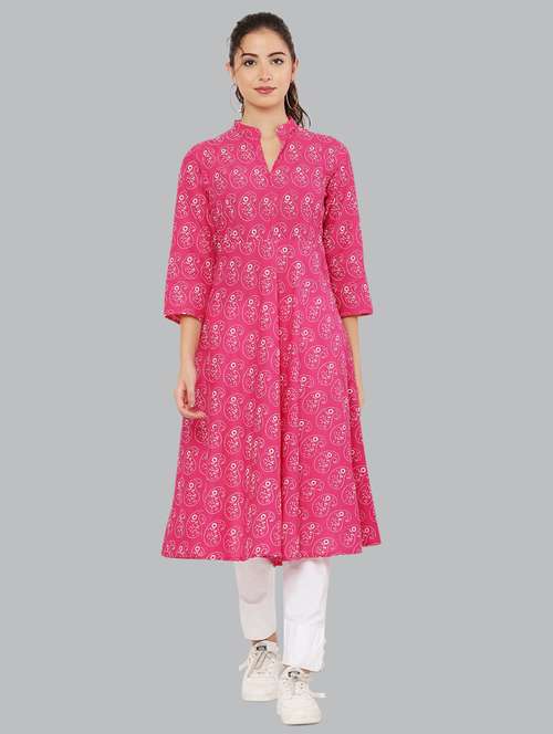 women's flared kurta - 20007237 - Standard Image - 0
