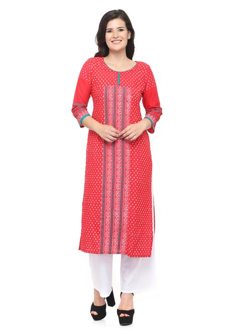 women's straight kurta - 20007284 - Standard Image - 0