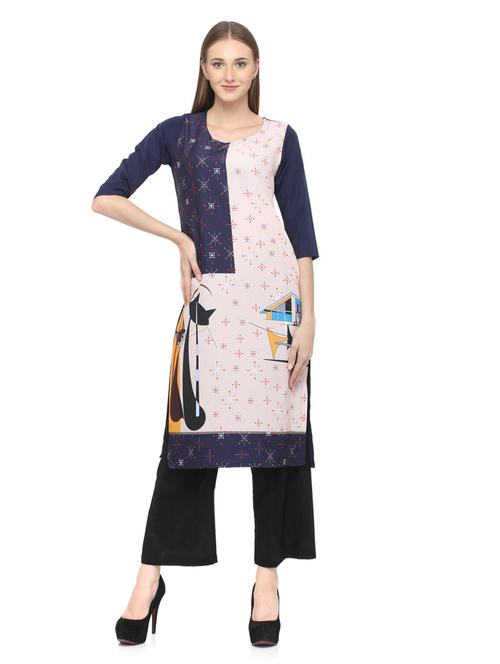 women's straight kurta - 20007286 - Standard Image - 0