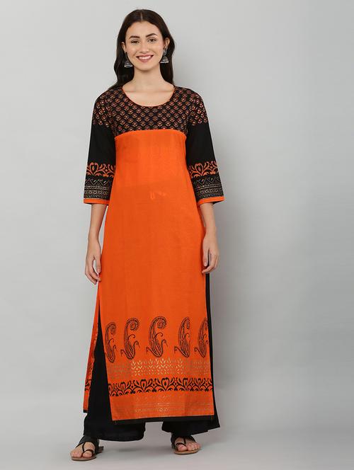 women's straight kurta - 20007307 - Standard Image - 0