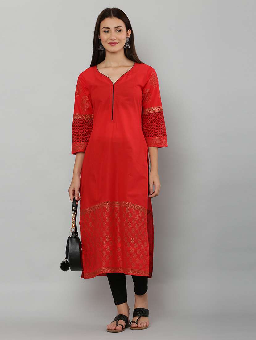 women's straight kurta - 20007312 -  Zoom Image - 0
