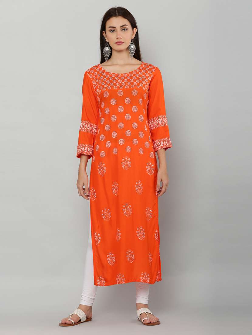 women's straight kurta - 20007318 - Standard Image - 1