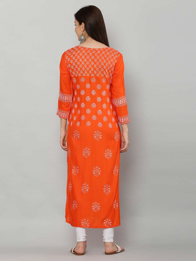 women's straight kurta - 20007318 - Standard Image - 4