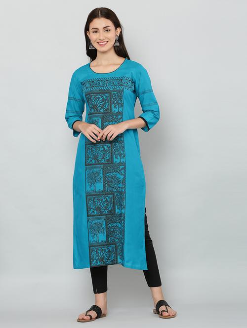 women's straight kurta - 20007338 - Standard Image - 0