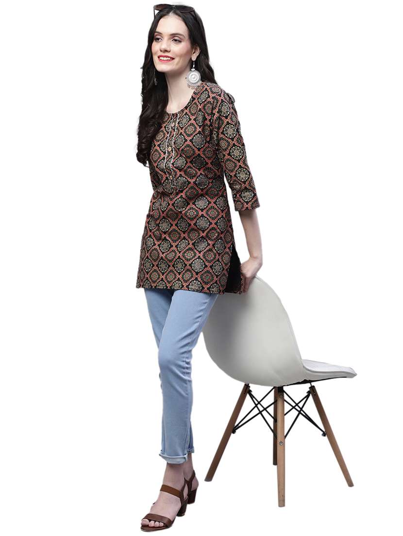 women printed cotton short kurti - 20007361 -  Standard Image - 4