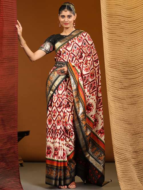 women's self design multi colored saree with blouse - 20007398 - Standard Image - 0