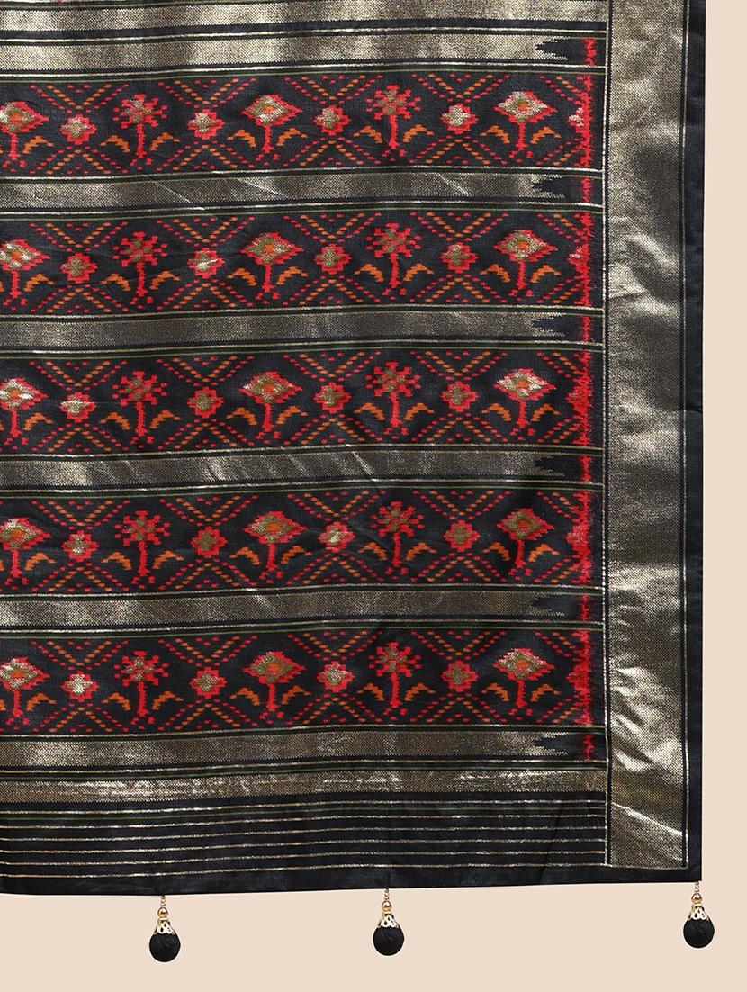 women's self design multi colored saree with blouse - 20007398 - Standard Image - 4